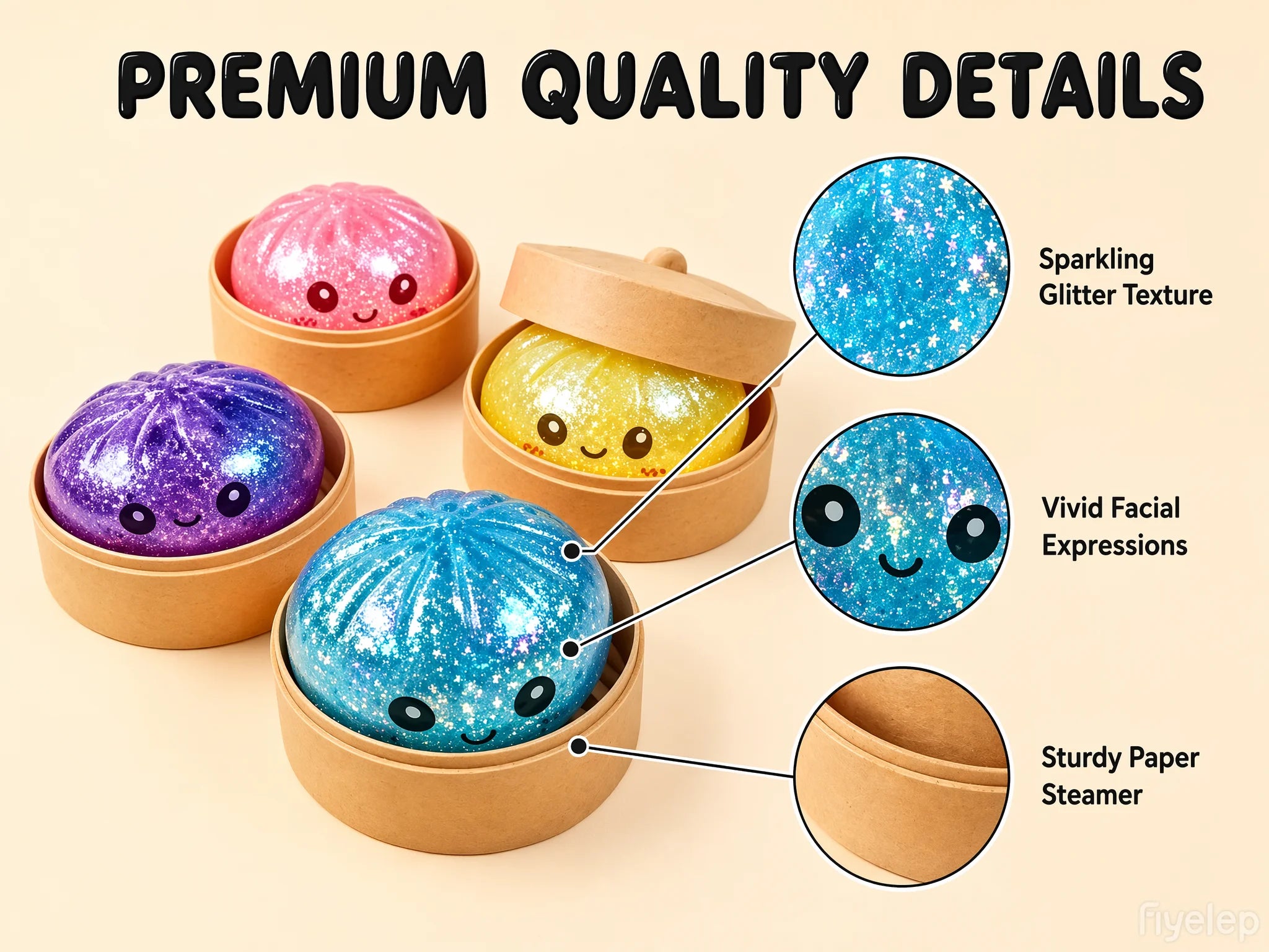 Mystery Kawaii Cat Paw Mochi Squishy Blind Box — Food Fidget Toy