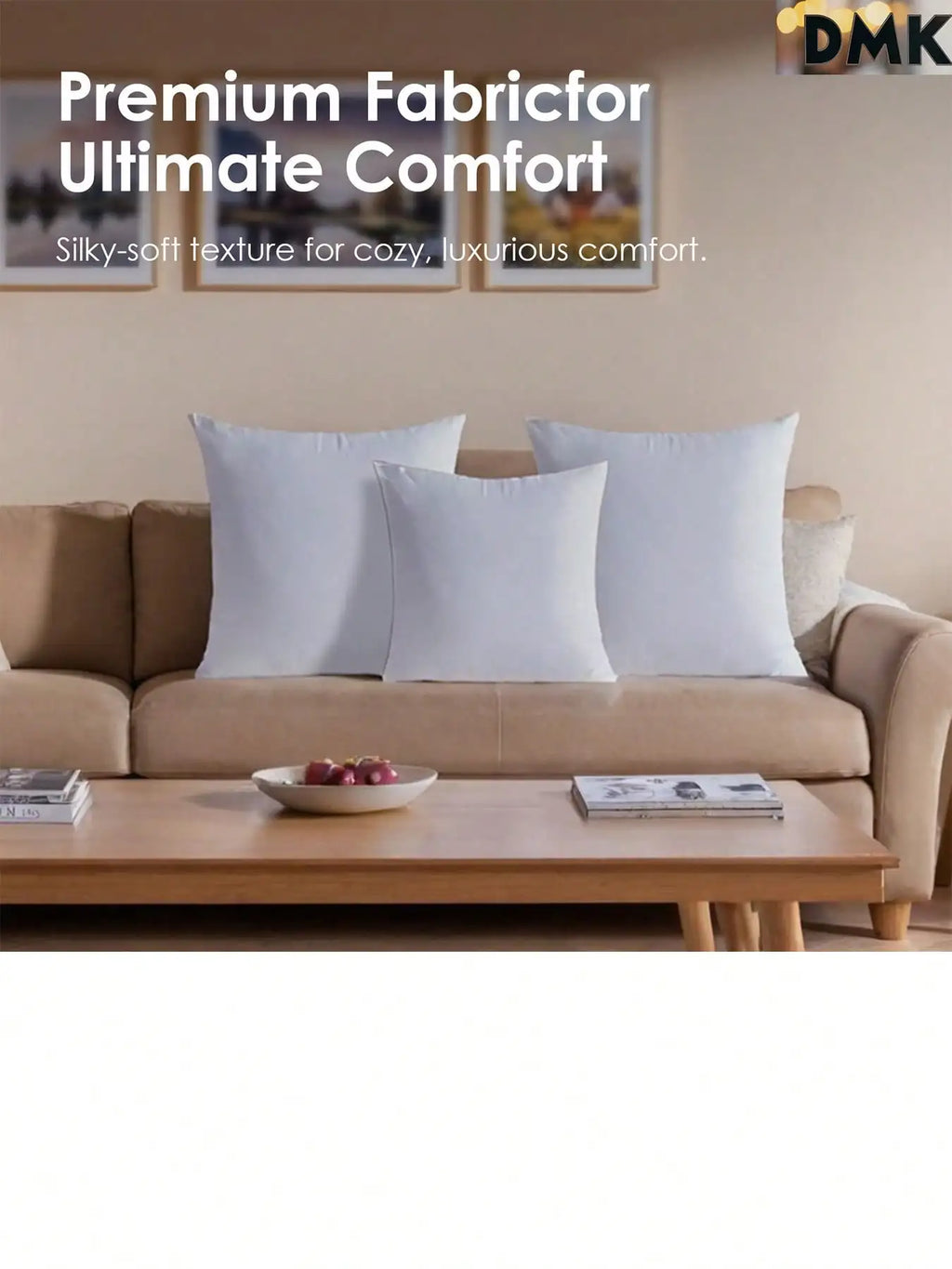 White Square Pillow Set (4-Piece)