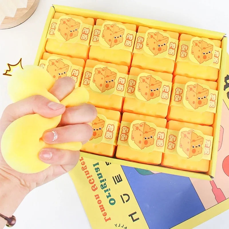 Square Cheese Squishy Toy