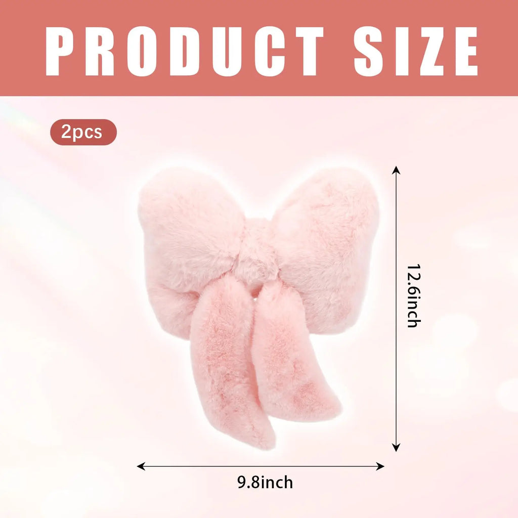 Pink Bow Car Headrest Pillow Set (2-Pack)