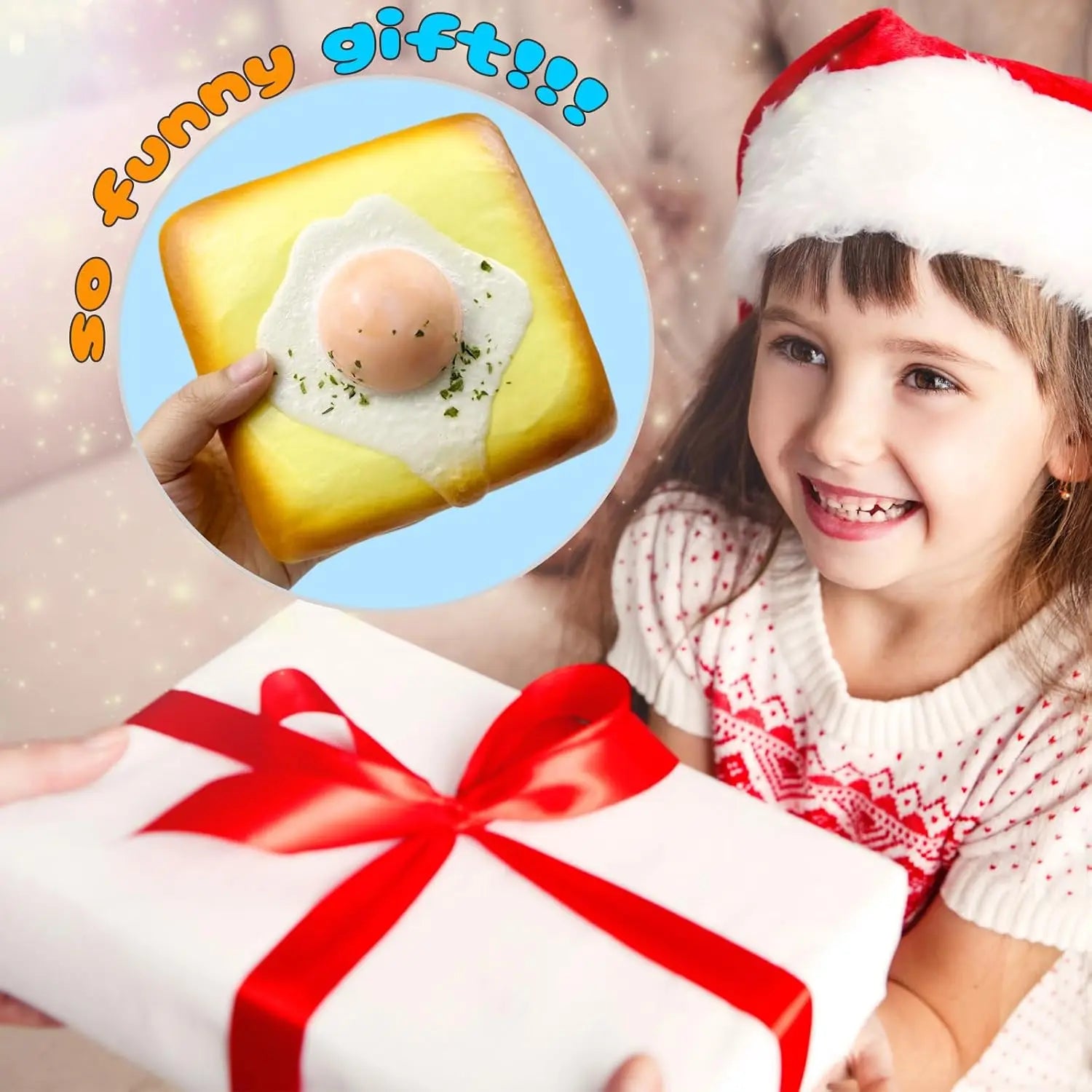 Fried Egg Toast Squishy — Slow Rising Novelty Toy