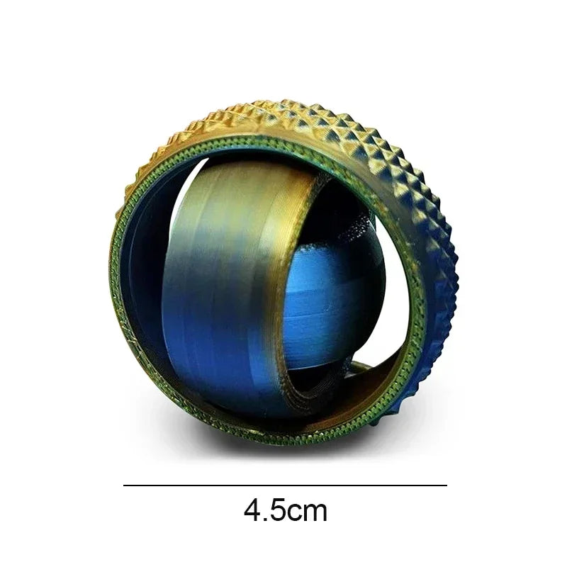 3D Printed Rotating Ball Toy — O-Shape Fingertip Gyroscope Decompression Gadget