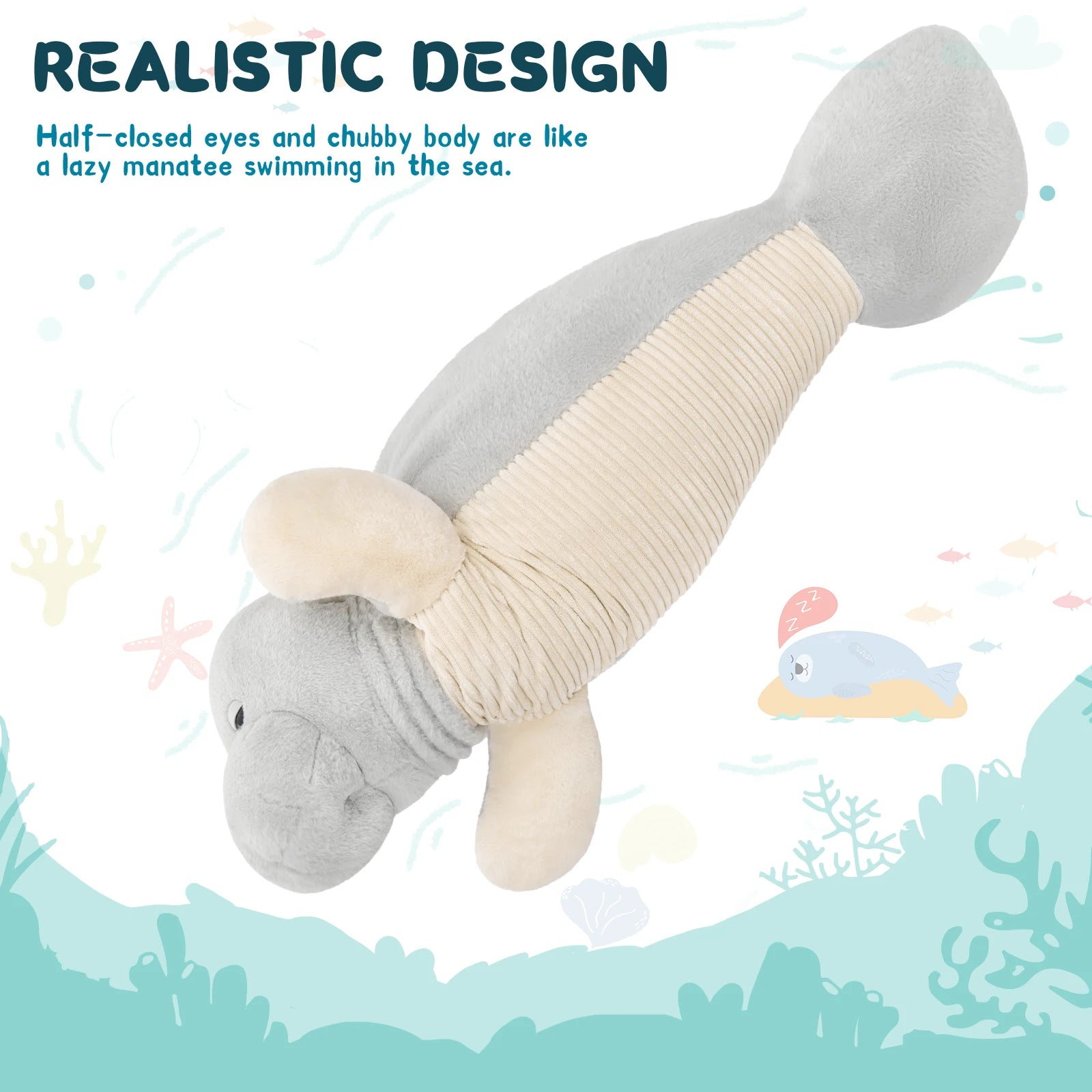 Large Manatee Plush Toy
