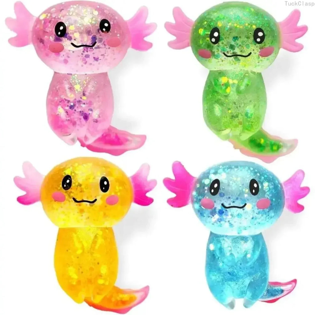 Glitter Axolotl Squishy Set (4-Pack)