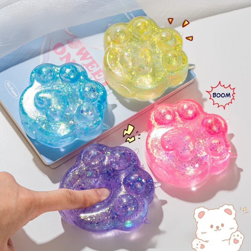 Sequin Cat Paw Squishy Toy