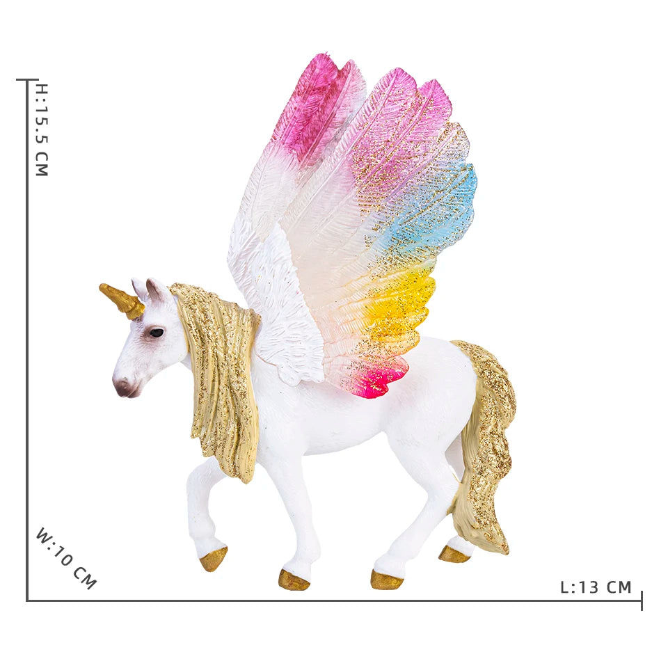 Classic Rainbow Pegasus Unicorn Figure