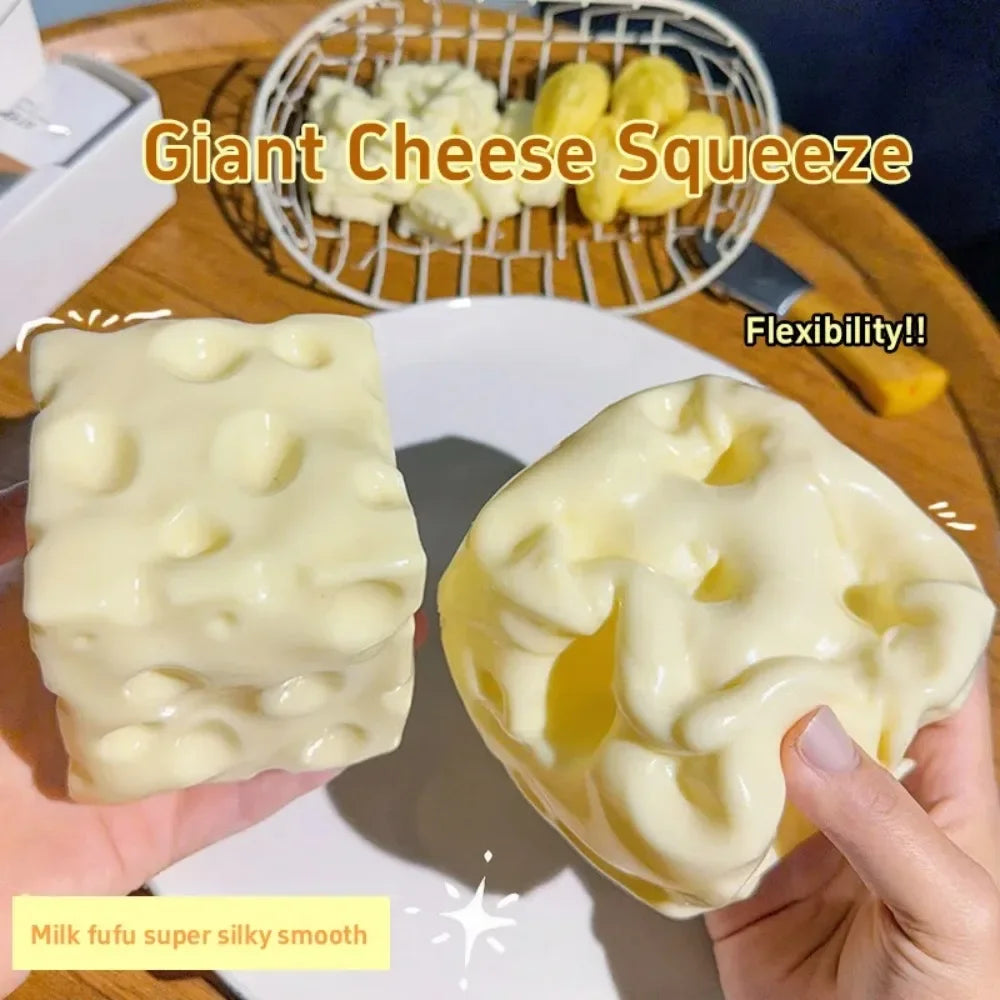 Taba Cheese Cube Squishy — Shapeable Stress Ball