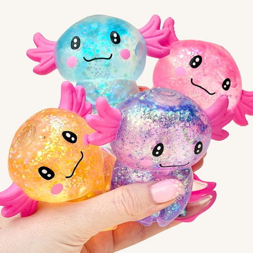 Aurora Axolotl Crystal Star Squishy — Stretch Toy