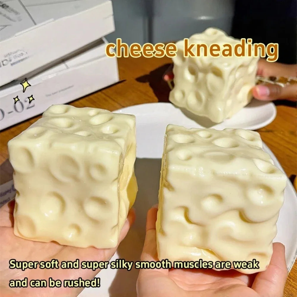 Taba Cheese Cube Squishy — Shapeable Stress Ball
