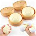 Giant White Dumpling Squishy 2-Pack with Steamer Box