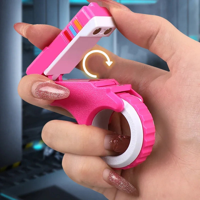 Rotary Finger Slider Fidget Toy — 3D Printed Ratchet Fingertip Desk Toy