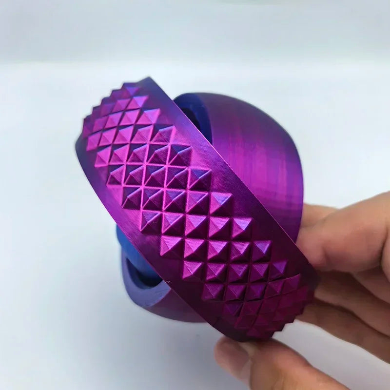 3D Printed Rotating Ball Toy — O-Shape Fingertip Gyroscope Decompression Gadget