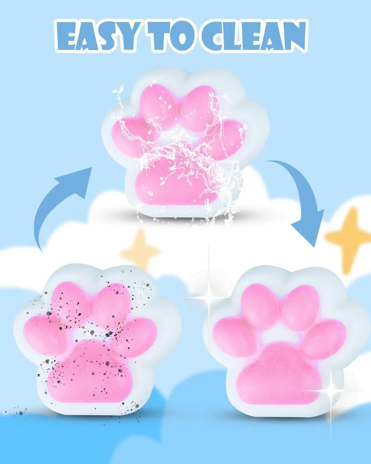Taba Squishy Toys Pack — Cat Paws Chick Hamster Fidget Set for Kids