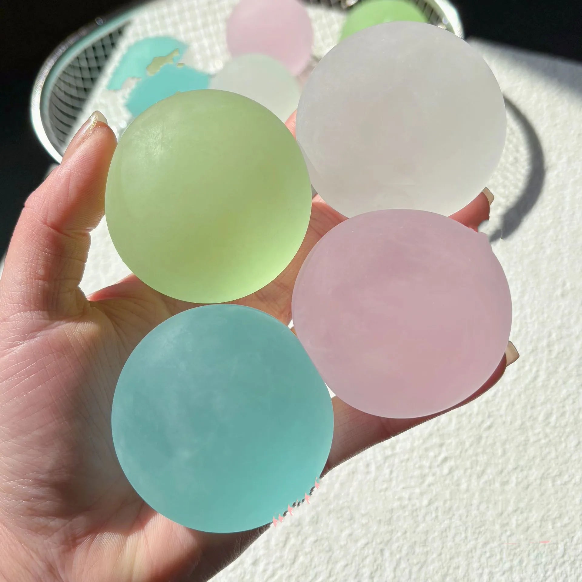 Blue Maltose Transparent Squishy — Slow Rebound Decompression Fidget Toy