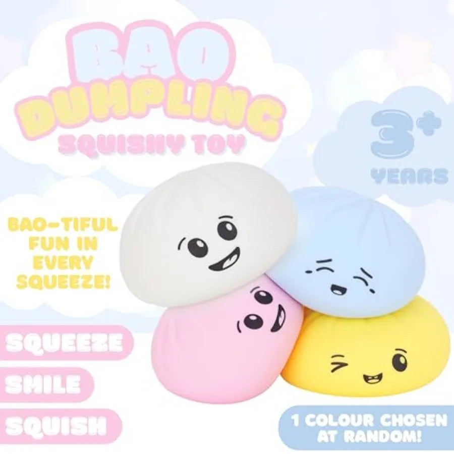 Squishy Bao Dumpling Sensory Toy with Steamer Box — Ages 3+