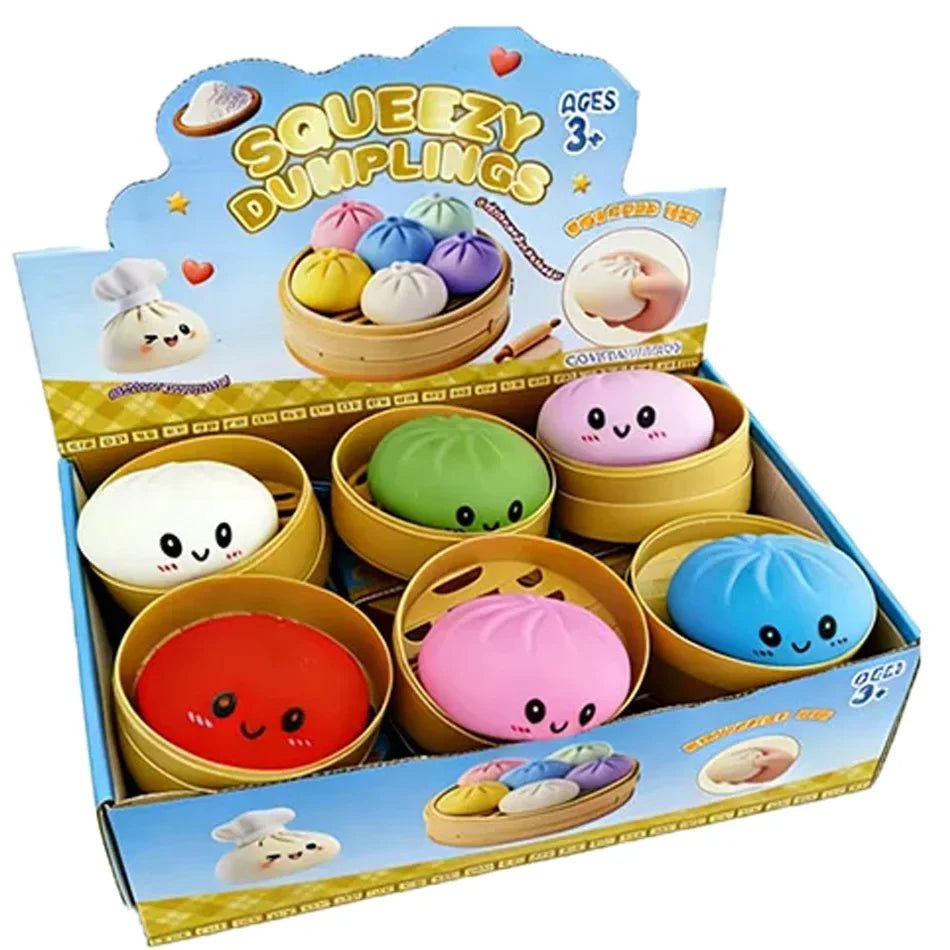 Kawaii Dumpling Bun Squishy — 1 Piece | Pick 1 of 21 Colors | Ships Same Day USA