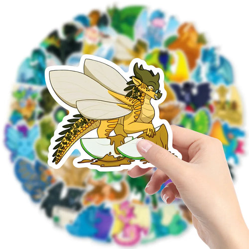 10/50Pcs Wings of Fire Dragon Animal Cartoon Stickers DIY Laptop Luggage Skateboard Graffiti Decals Sticker for Kid Toys