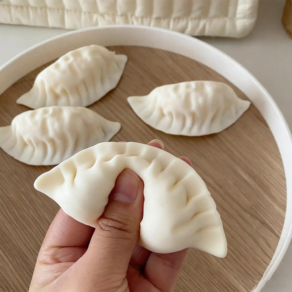 Realistic Dumpling Squishy — Bag Charm & Desk Toy