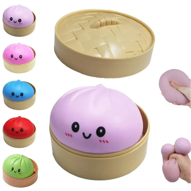Colorful Dumpling Squishy Stress Ball — Slow Rebound Squeeze Toy