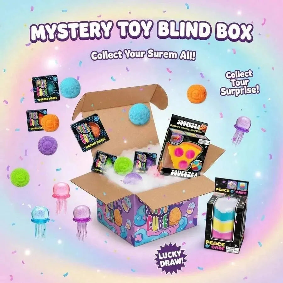 Food Squishy Blind Box 3-Pack — Donut, Toast & Bread