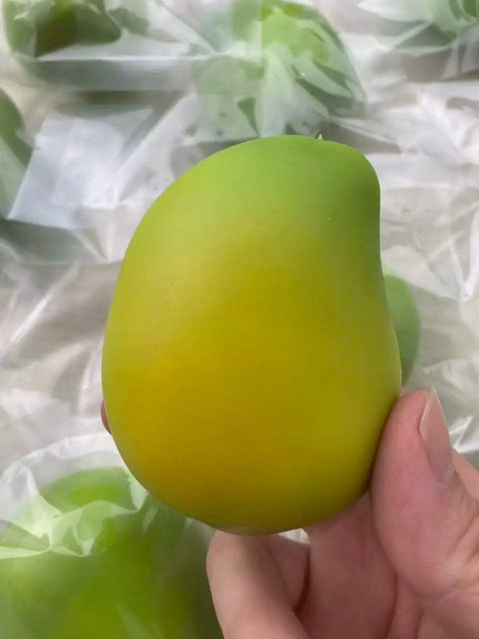 Color-Changing Mango Squishy Stress Ball — Handmade