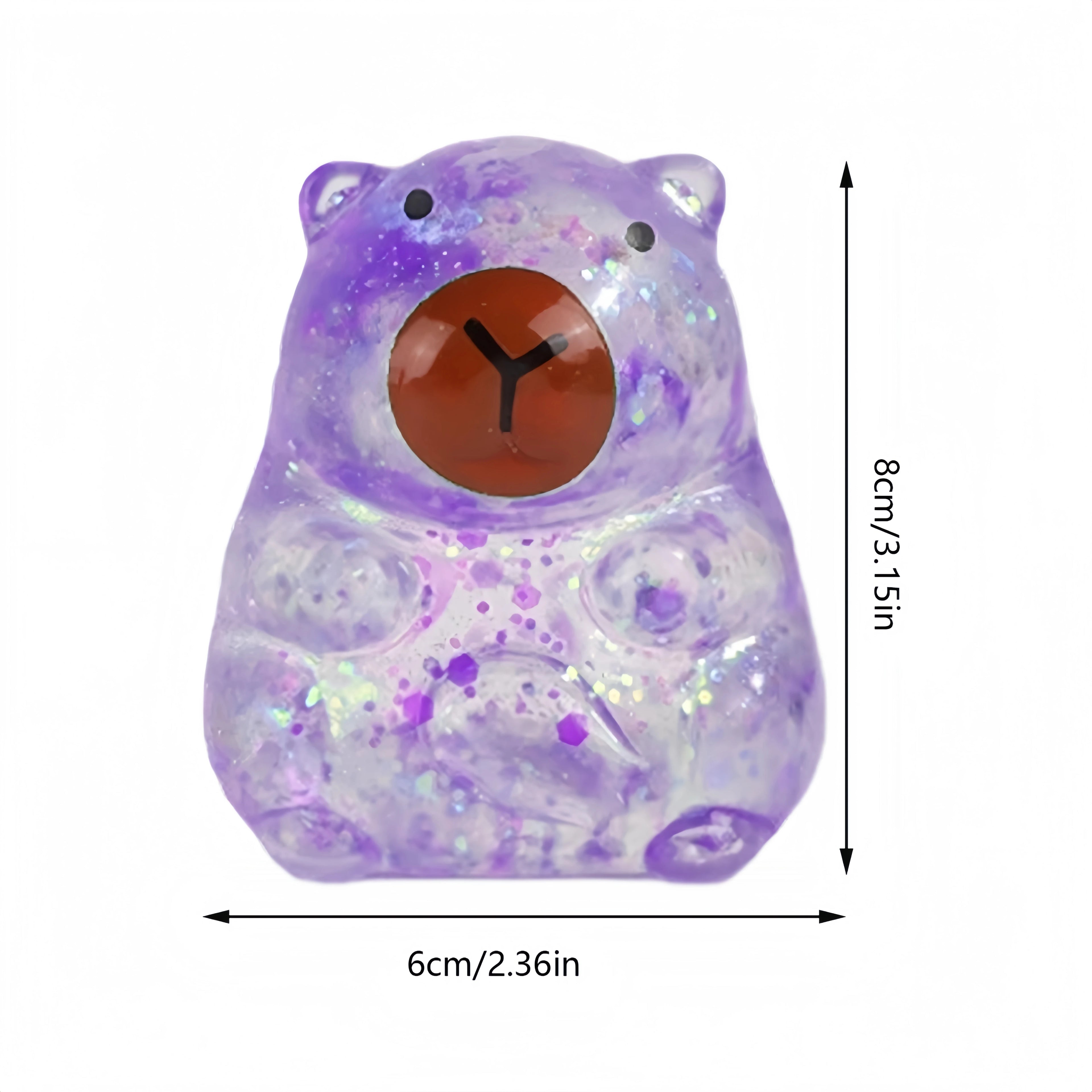 Glitter Capybara Squishy Toy