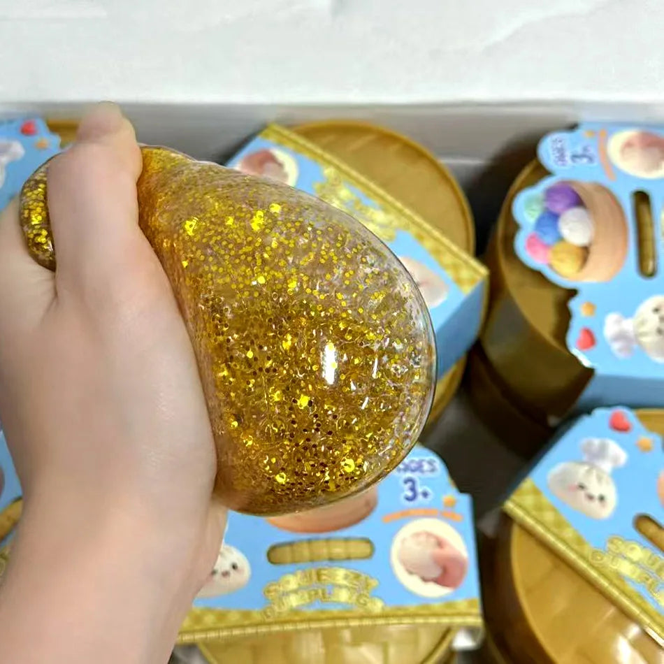 Glitter Dumpling Squishy with Gift Box — 1 to 12 Pack