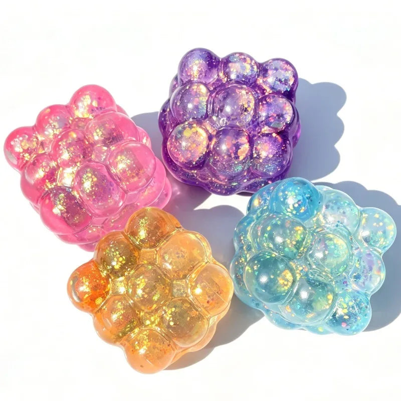 Shining Brightly Maltose Cube Squishy — Colored Squeeze Decompression Gift