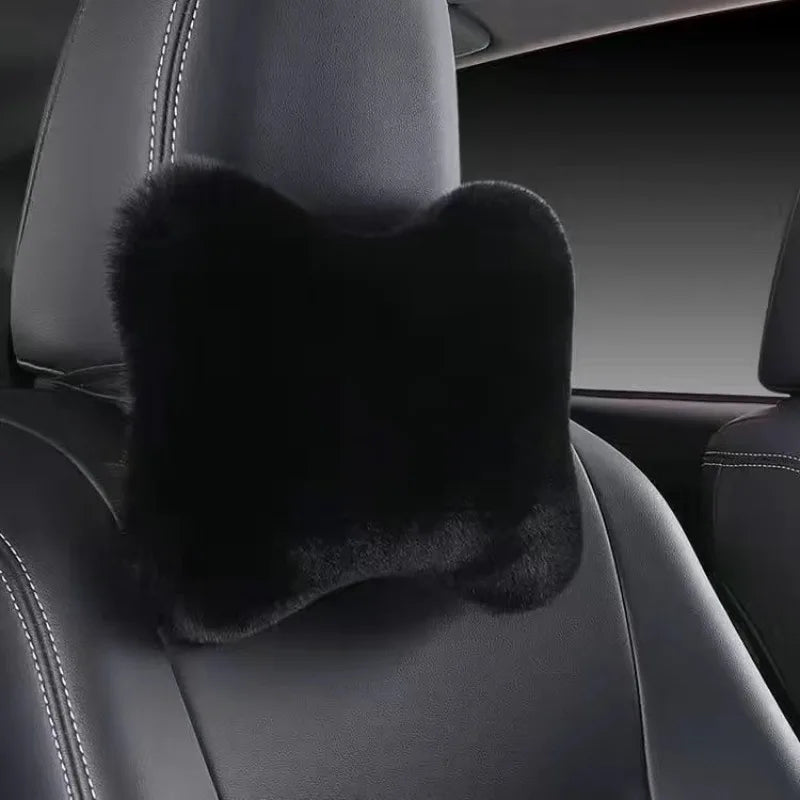 Rabbit Plush Car Headrest Pillow