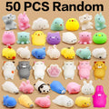 50-Pack Mochi Squishies Kawaii Animal Set — Party Favors & Antistress Toys