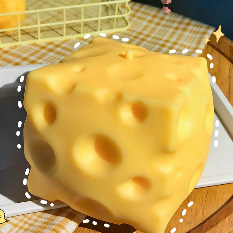 Squishy Square Cheese Fidget Toy — Slow Rebound Butter Cheese Stress Ball