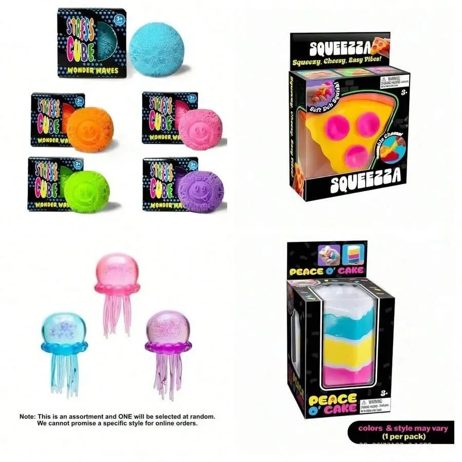 Food Squishy Blind Box 3-Pack — Donut, Toast & Bread