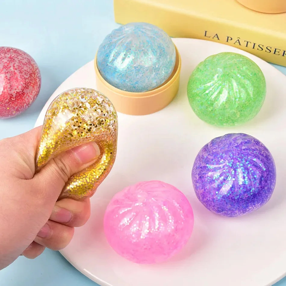 Colorful Simulated Dumpling Squishies — Slow Rebound Stress Relief Set
