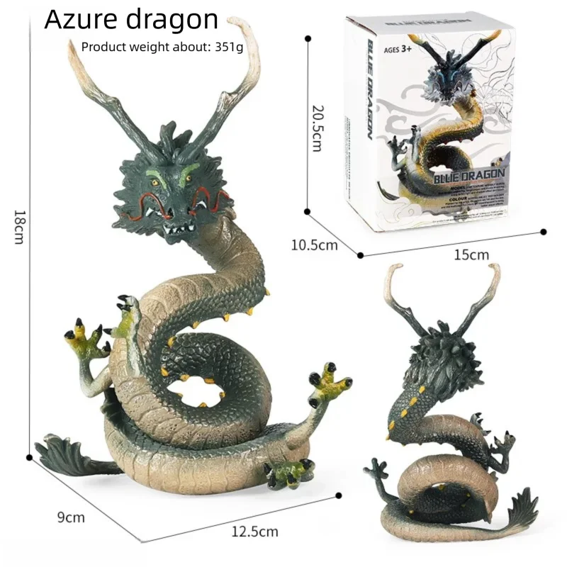 Mythical Dinosaur & White Tiger Figure Set