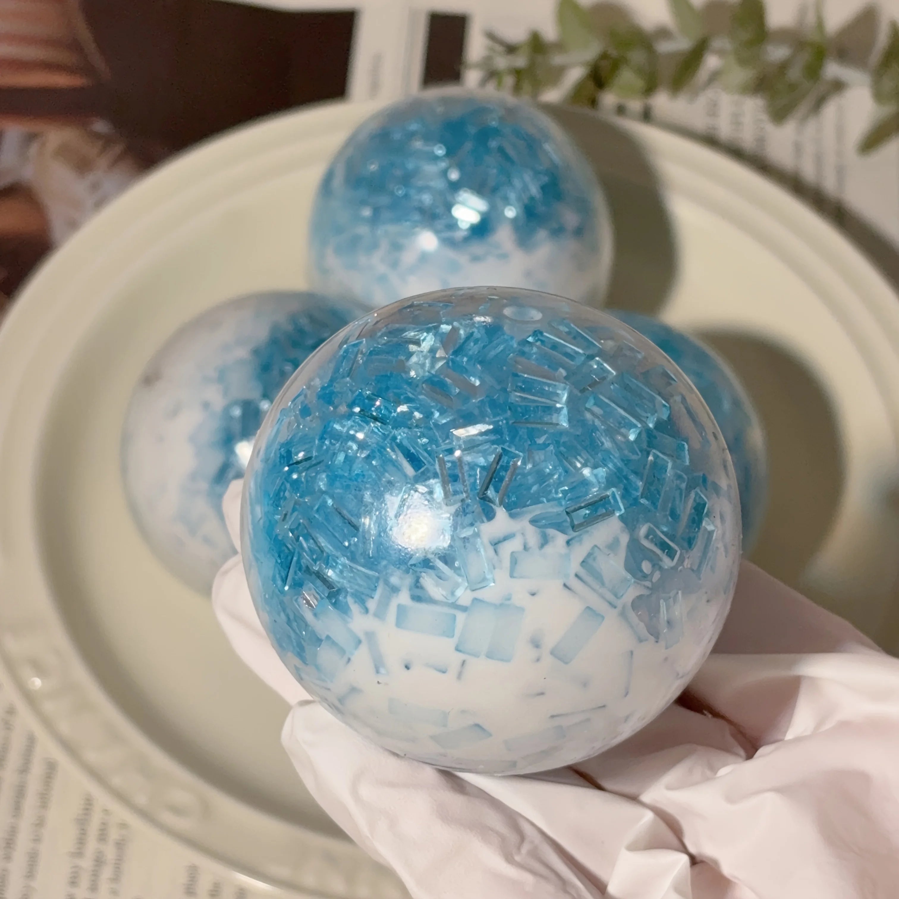 Glacier Ice Crystal Maltose Stress Ball — Clear Squeeze Toy