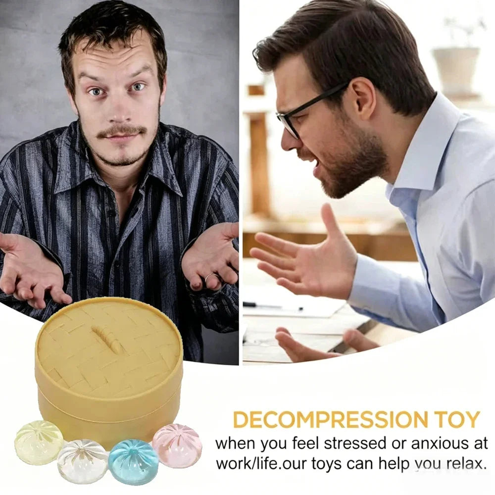 Mini Steamer Bun Squishy Set (5-Pack)