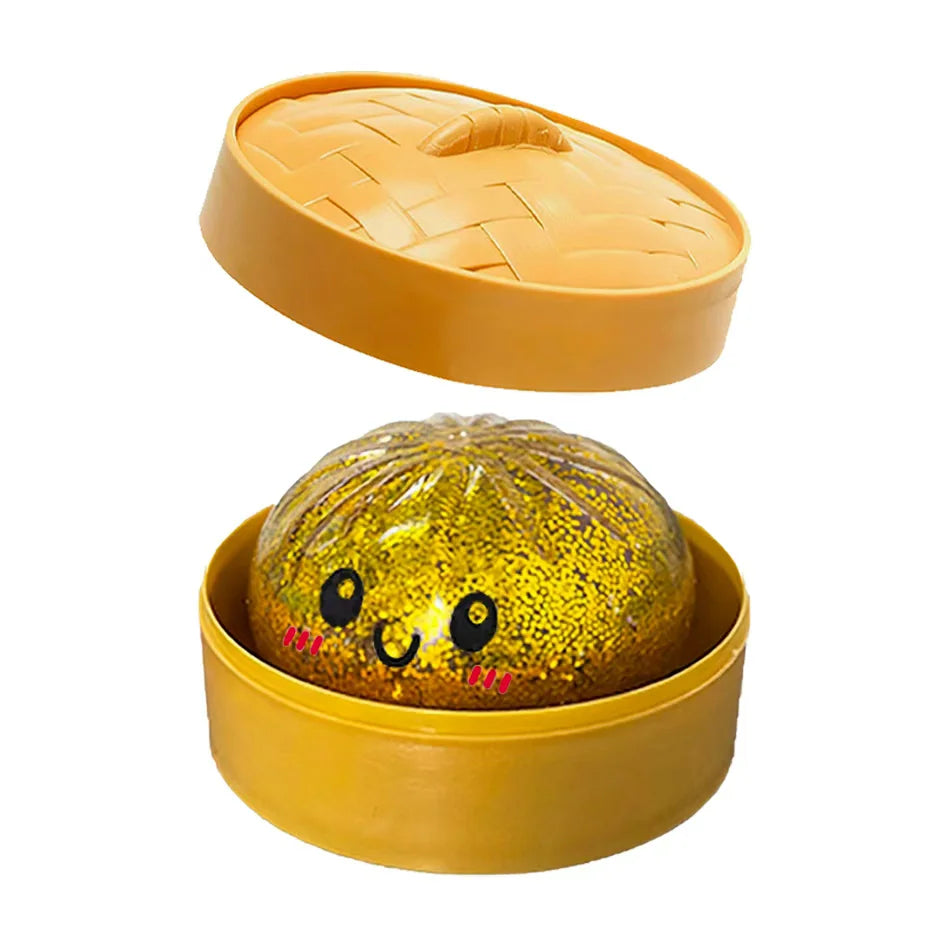 Wholesale 6 Styles Glitter Dumpling Squishy with Box — Bulk Party Gift