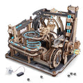 Motorized Wooden Puzzles for Adults - 3D Puzzles for Adults LGC01 Marble Spaceport - Wooden Marble Run Model to Build - Space/S