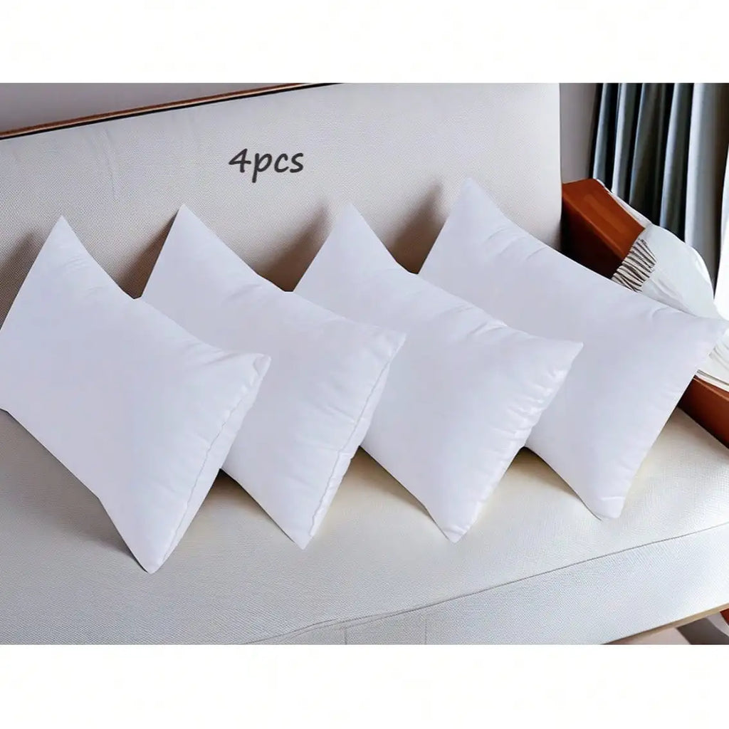 White Square Pillow Set (4-Piece)