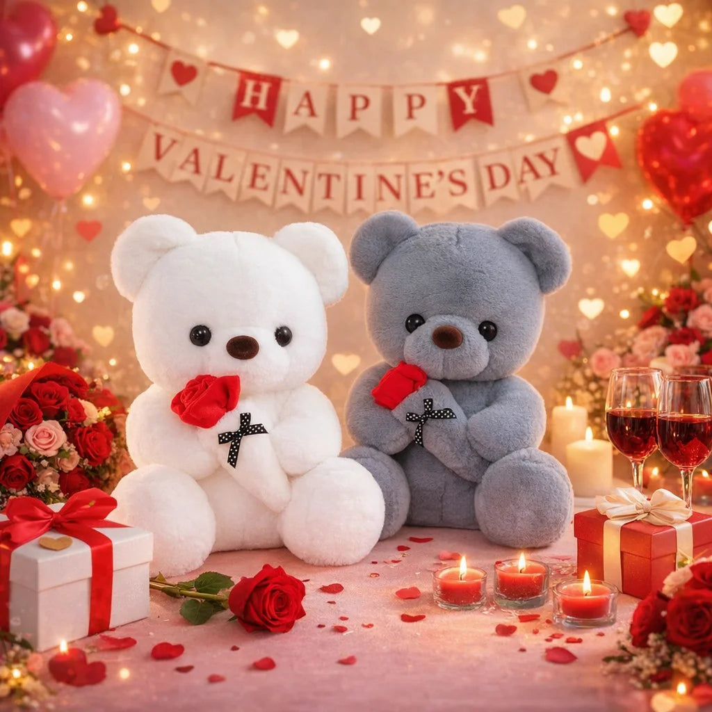 Rose Bear Plush Gift