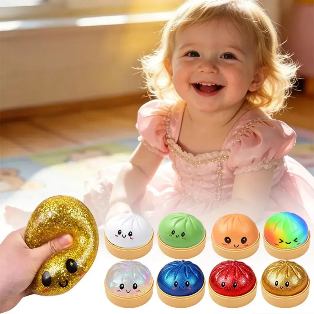 New Glitter Dumpling Squeeze Toy Set — Slow Rebound Pressure Ball
