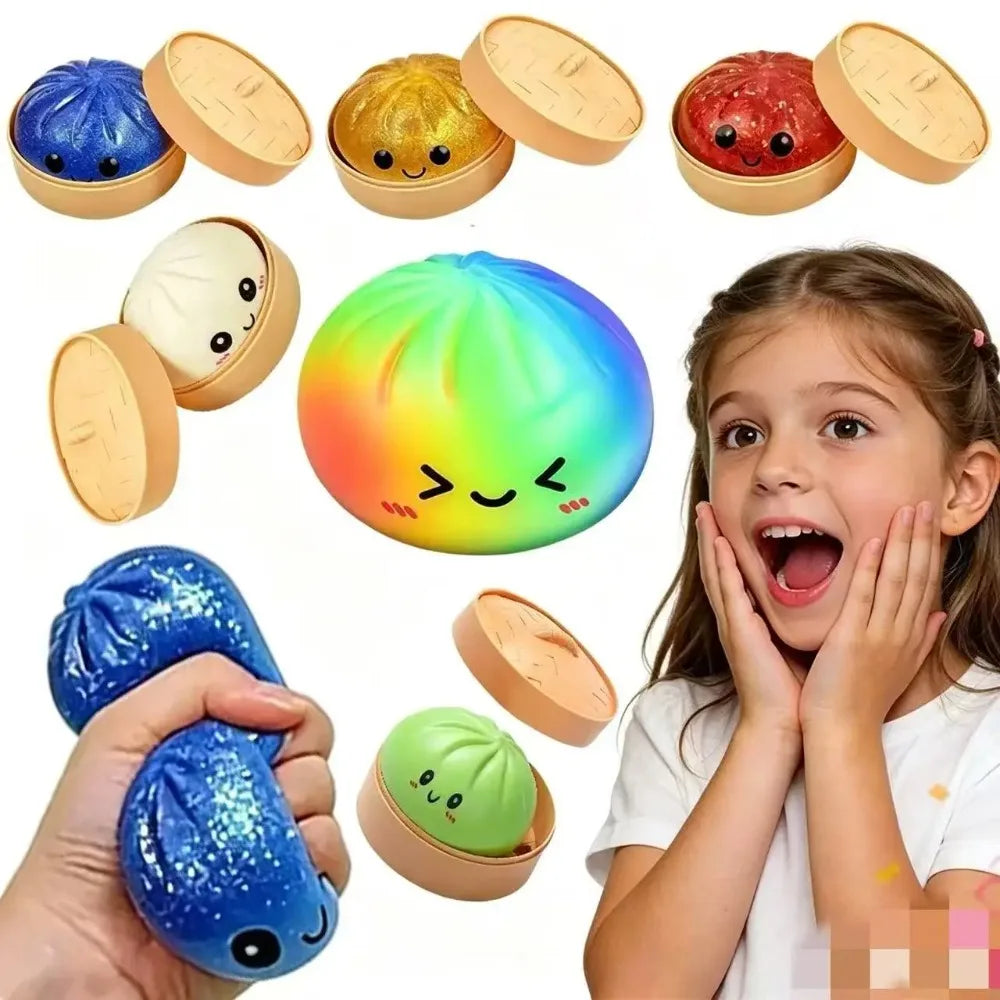 Mystery Glitter Dumpling Squishy — XMAS Desk Squeeze Toy