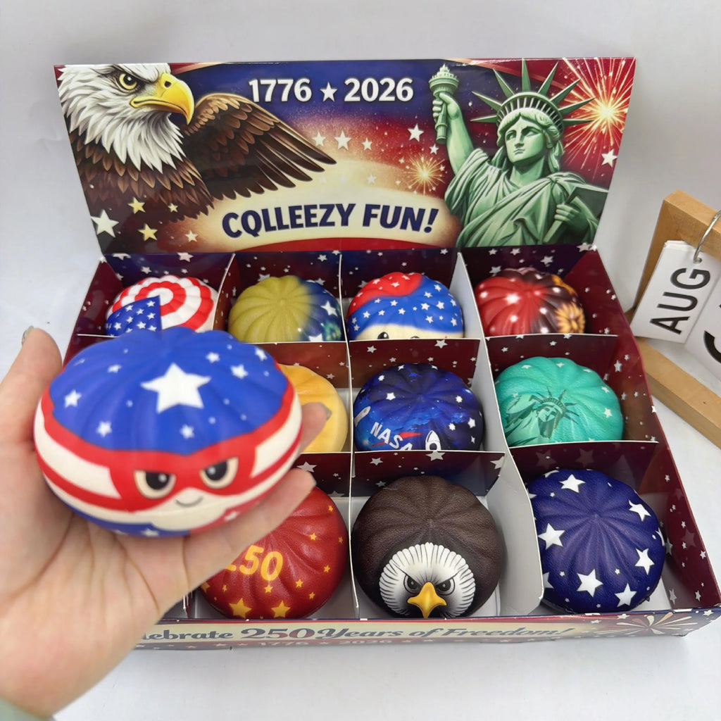 Liberty Dumplings Squishy Set — USA 250th Anniversary (12-Pack)