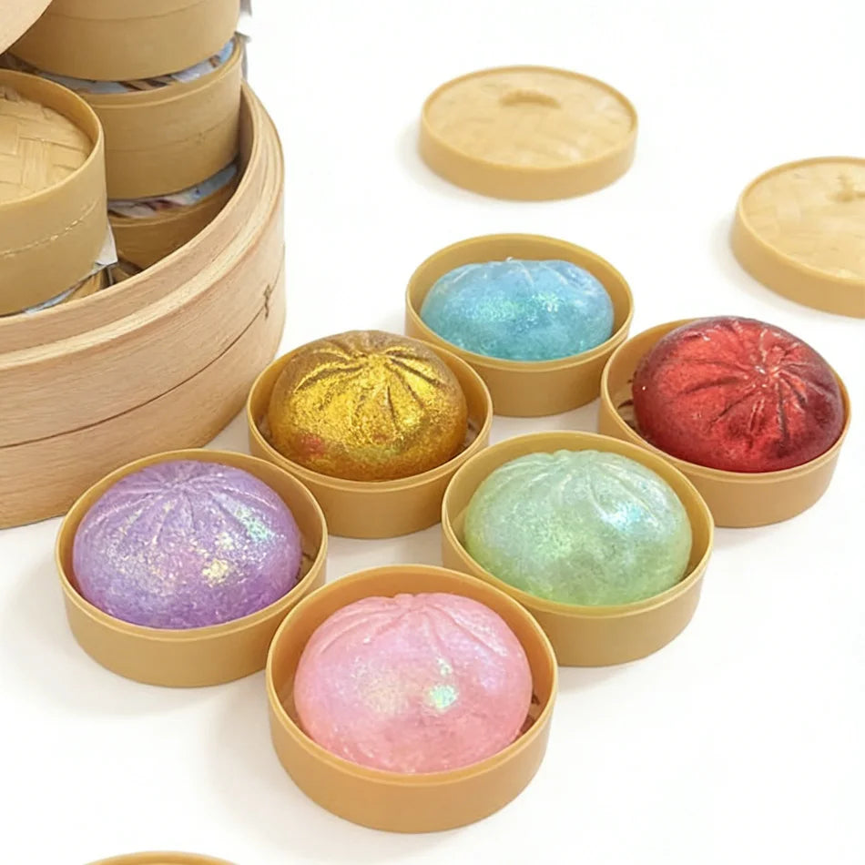Colorful Simulated Dumpling Squishies — Slow Rebound Stress Relief Set