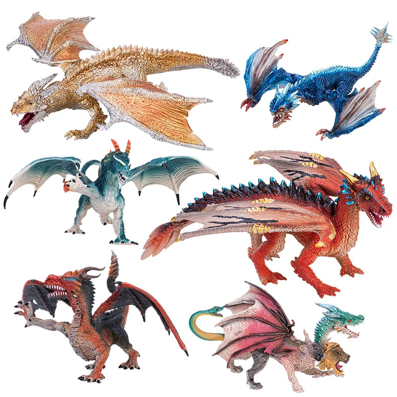 Gold Magic Dragon Action Figure - Mythical Beast Collectible