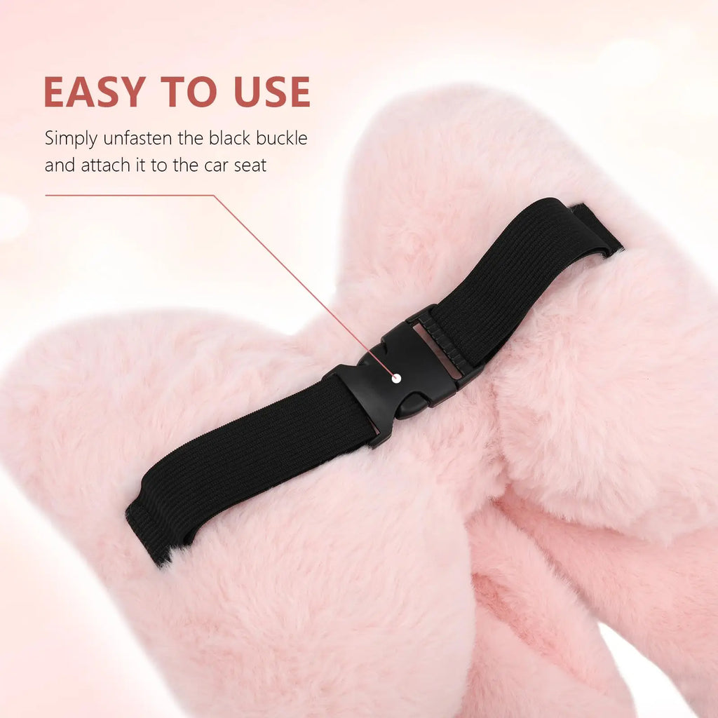 Pink Bow Car Headrest Pillow Set (2-Pack)