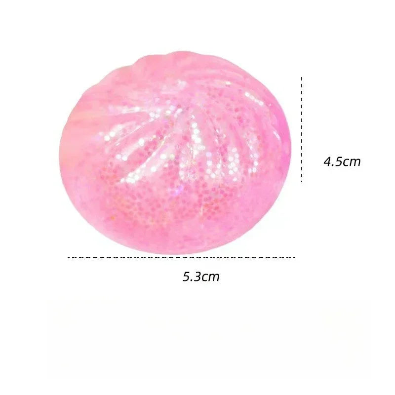 Glitter Dumpling Squishy — 1 Piece | Pick 1 of 21 Colors | Ships Same Day USA