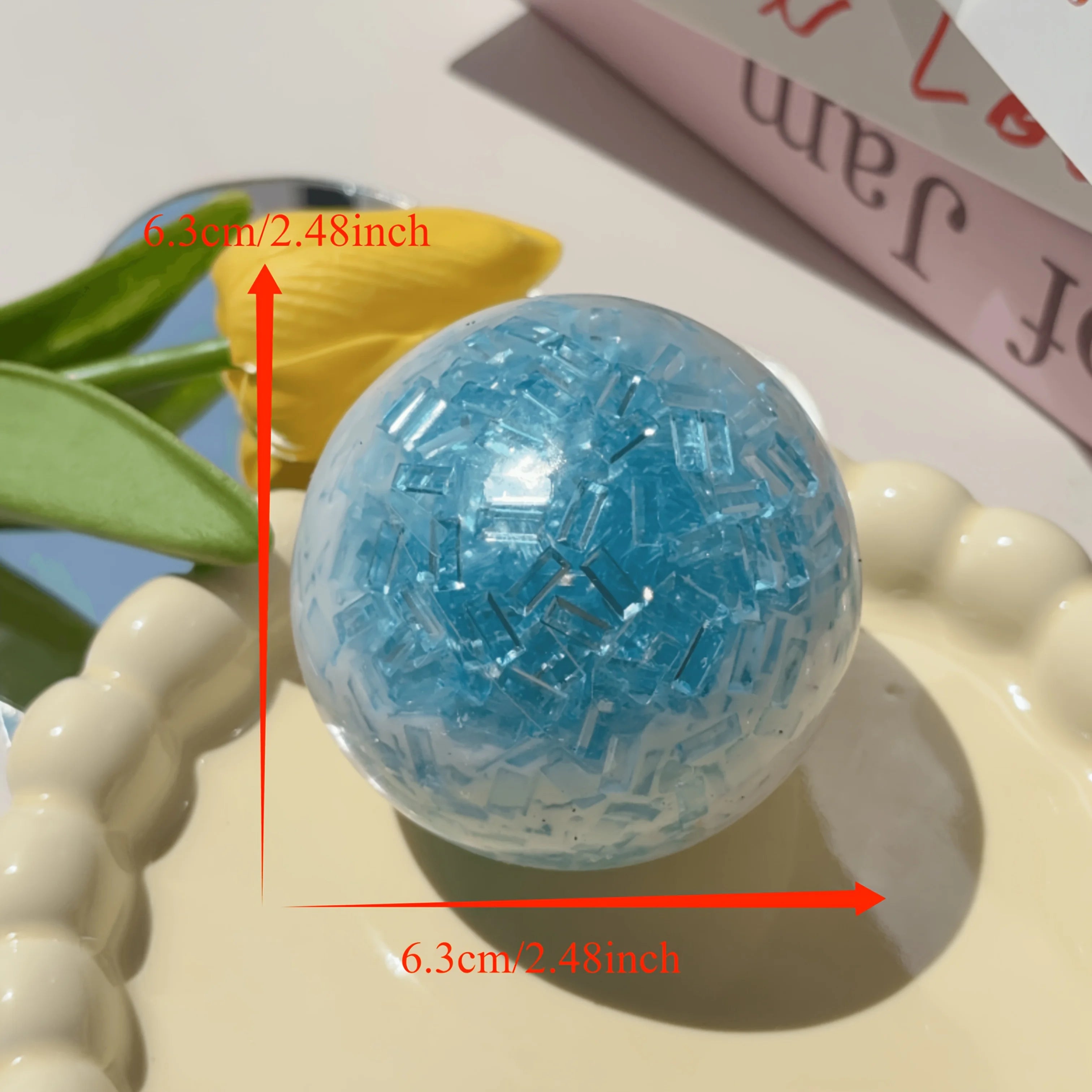 Glacier Ice Crystal Maltose Stress Ball — Clear Squeeze Toy