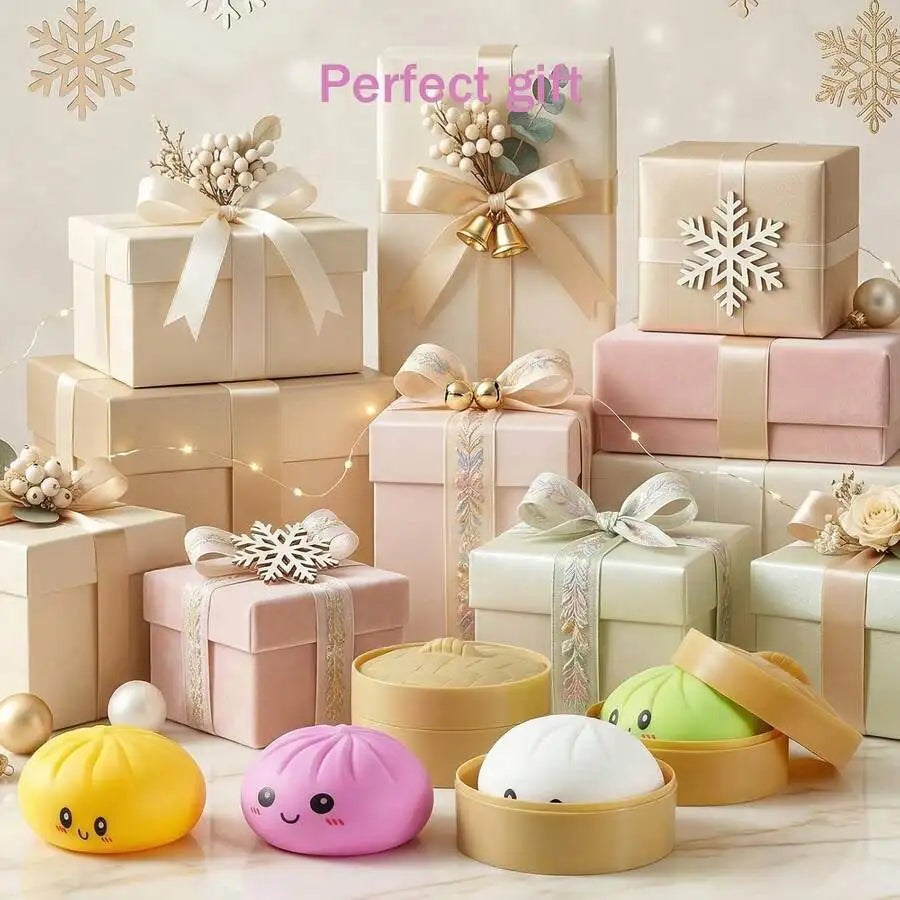 2026 Mystery Dumpling Squishy — Random Color Kawaii Bun