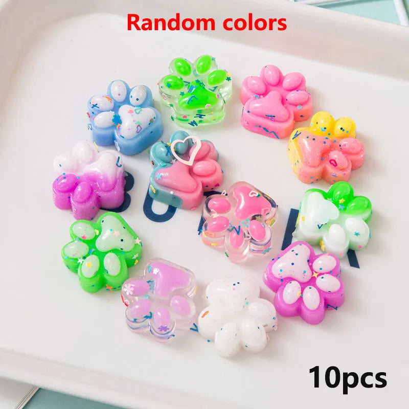 10-Pack Mini Cat Claw Plush Pinch Toys — Halloween Christmas Party Fillers